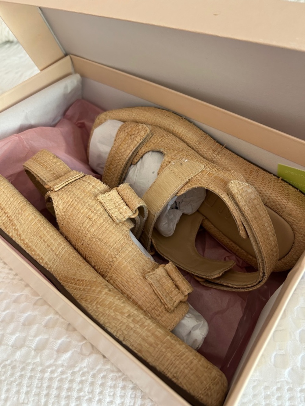Loeffler Randall Blaise Natural Raffia Platform Sandal size 6 - Picture 10 of 12